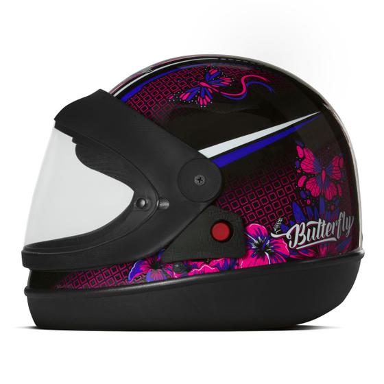 Capacete Fechado Pro Tork Super Sport Moto Butterfly Brilhante Viseira Automatica Menor preço em Capacete Fechado Pro Tork Super Sport Moto Butterfly Brilhante Viseira Automatica
