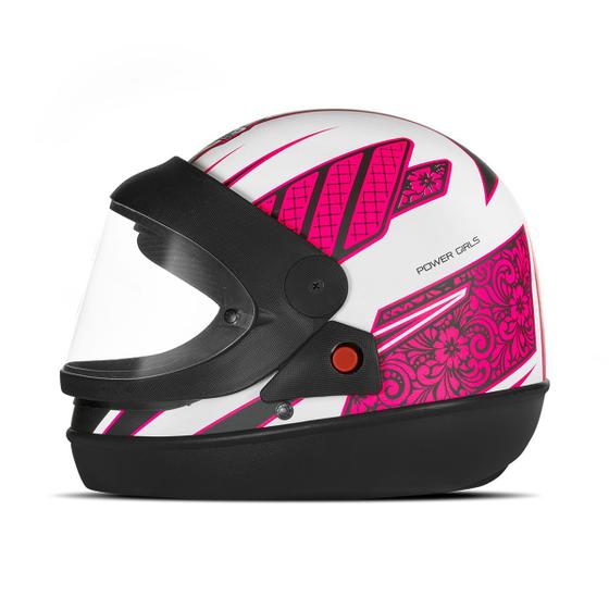 Imagem de Capacete Feminino Fechado SM Super Sport Moto Power Girls San Marino Pro Tork Confortável