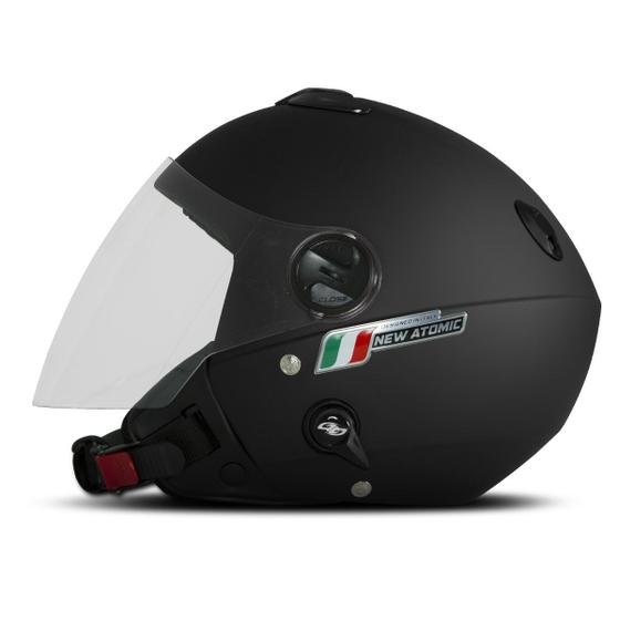 Imagem de Capacete Feminino Masculino Aberto Moto New Atomic Elite Com Sub-viseira Solar Fumê