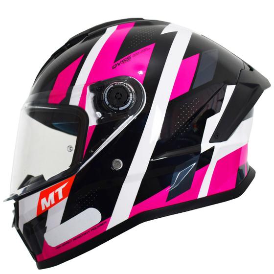 Imagem de Capacete Feminino MT Stinger 2 Register Esportivo Moto Rosa