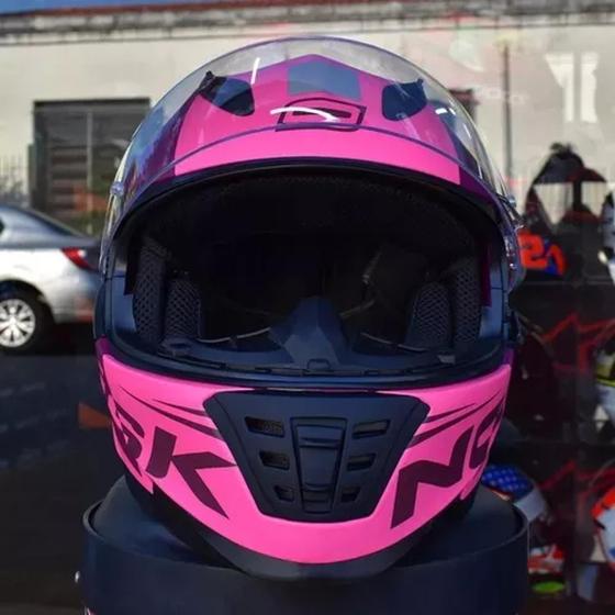 Imagem de Capacete Feminino Norisk Ff302 Manty Pink Fosco Rosa