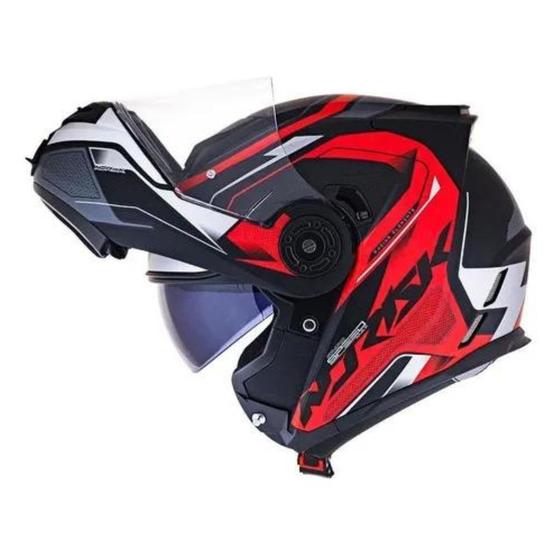 Imagem de Capacete Ff345 Route Speedmax Matte Black Red Silver