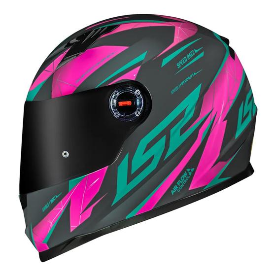 Imagem de Capacete ff358 draze grey/green/pink