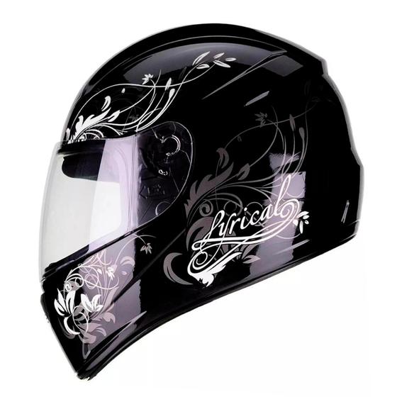 Imagem de Capacete FLY F-9 Lyrical Preto/branco Feminino