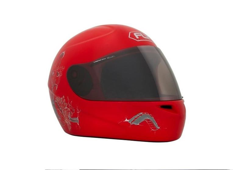 Capacete Fly F8 Fechado VERMELHO Fecho de engate rápido tam 56 Fênix e