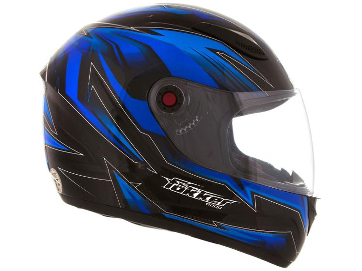 Imagem de Capacete Fokker Eddy Mixs Preto e Azul Tamanho 60