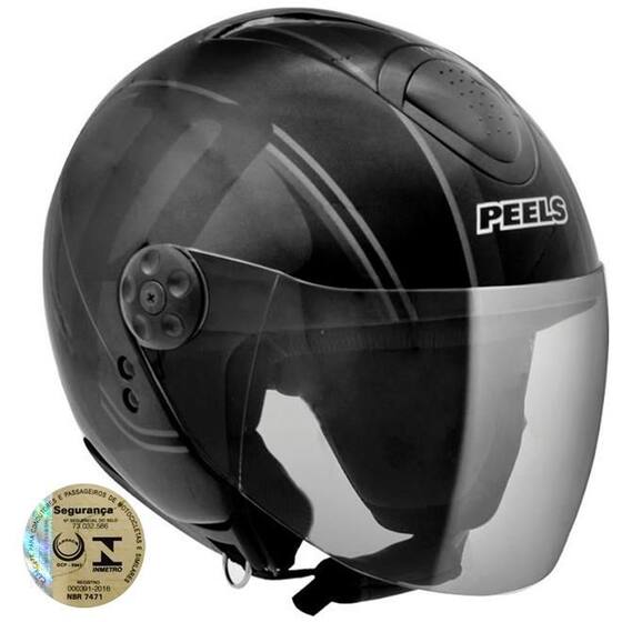 Capacete Freeway Brand Preto Fosco E Grafite Peels - Capacetes de Moto ...