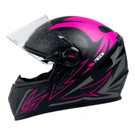 Imagem de Capacete fw3 gt2 preto fosco com rosa fosco