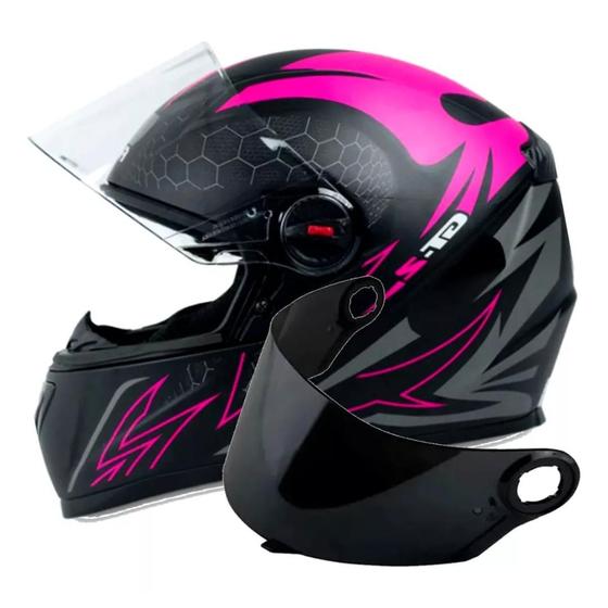 Imagem de Capacete Fw3 Gt2 Rosa Fosco Mais Viseira Fumê