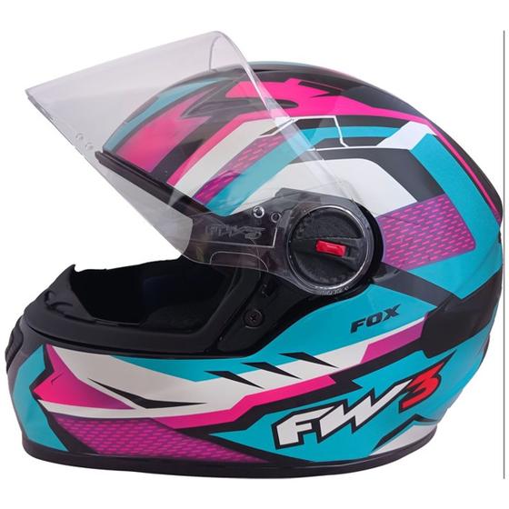 Imagem de Capacete Fw3 Gtn Fox Azul Tifanny