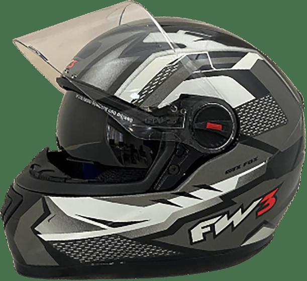 Capacete Fw3 Gtx Fox Com Óculos Interno Grafite - Capacete de Moto ...