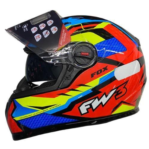 Imagem de Capacete Fw3 Gtx Fox Laranja C/ Oculos