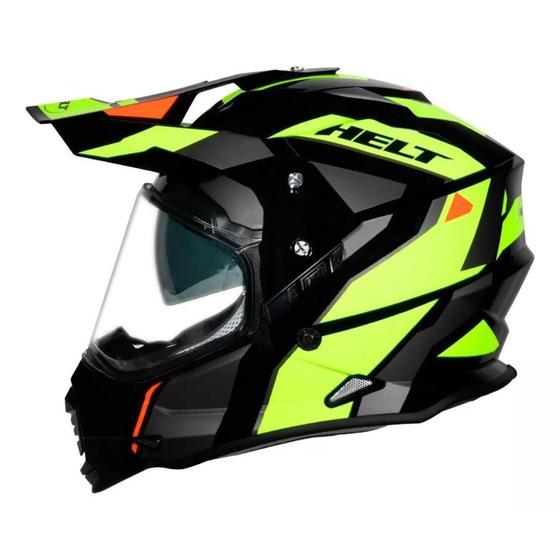 Imagem de Capacete Helt Cross Vision Glass Dusty Verde Cinza