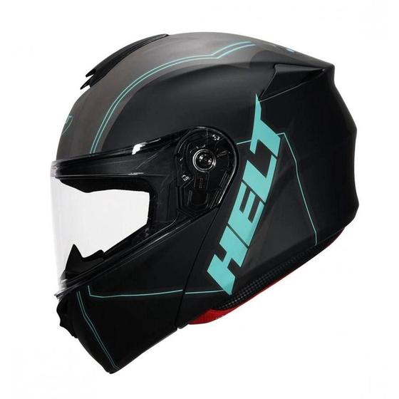 Capacete Helt New Hippo SCI-FI Preto Verde Fosco Escamoteável Menor preço em Capacete Helt New Hippo SCI-FI Preto Verde Fosco Escamoteável