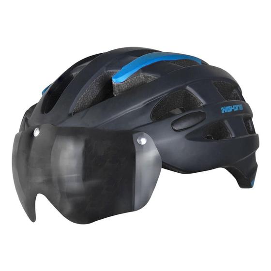 Capacete High One ciclismo Mtb casco MY22 c/ oculos azul/preto - G Ref: HOCAP0261 - HIGHONE Menor preço em Capacete High One ciclismo Mtb casco MY22 c/ oculos azul/preto - G Ref: HOCAP0261 - HIGHONE
