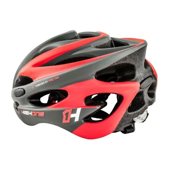 Imagem de Capacete High One Volcano New C/led Cinza Vermelho