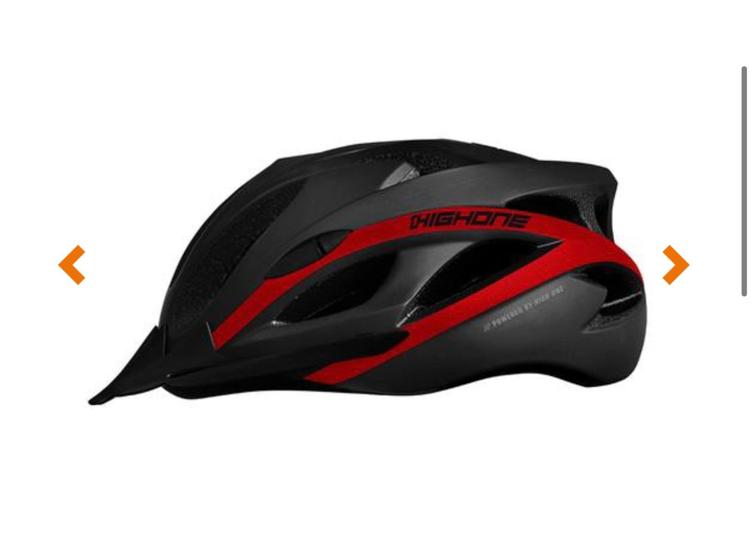 Imagem de Capacete High One Win mtb  com Sinalizador preto/vermelho  T- M 55-58cm