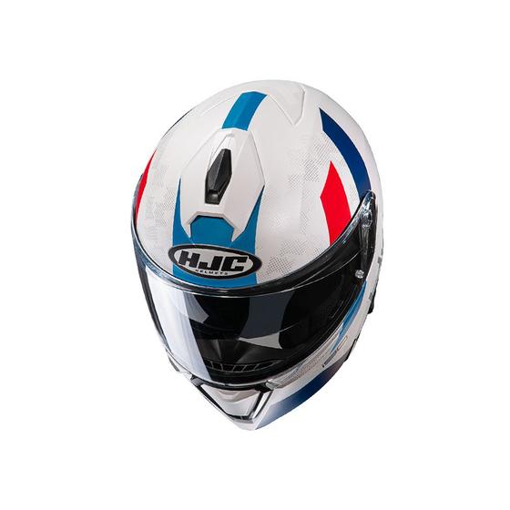 Imagem de Capacete Hjc I90 Syrex Branco, Azul E Vermelho 58