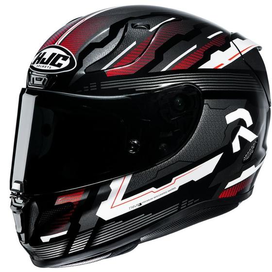 Imagem de Capacete Hjc Rpha 11 Stobon Preto Vermelho E Branco 59 F016