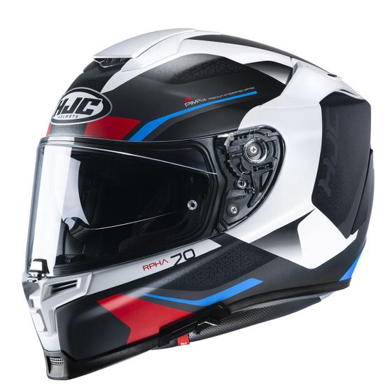 Imagem de Capacete Hjc Rpha 70 Kosis Preto Branco Azul E Vermelho 55