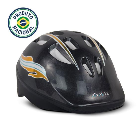 Imagem de Capacete Infantil Bike Ciclismo com regulagem Preto Mymax