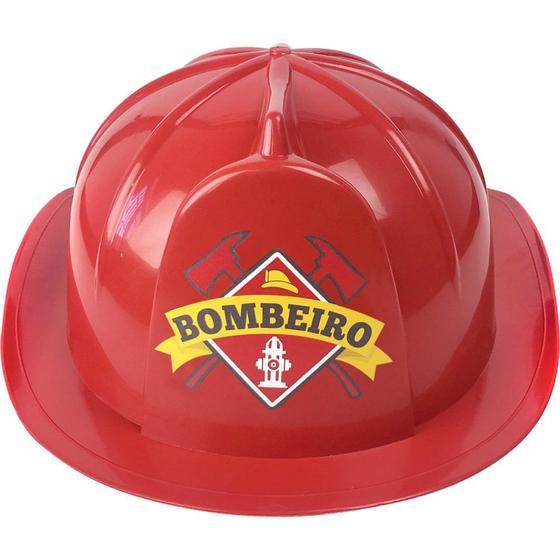 Imagem de Capacete Infantil Bombeiro com Elástico