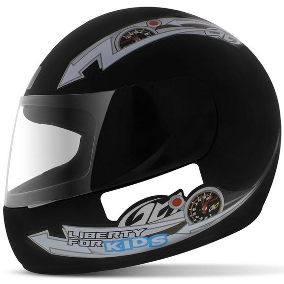 Imagem de Capacete Infantil Fechado Pro Tork Liberty Four Kids Preto Fosco