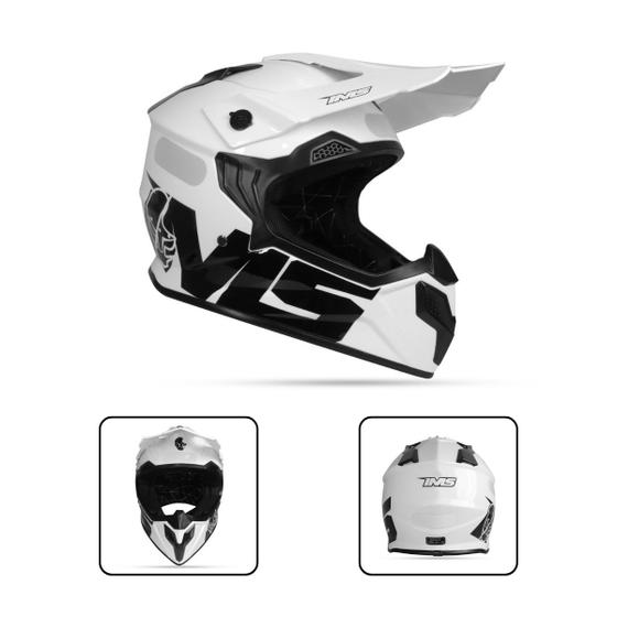 Imagem de Capacete Infantil Ims Revo Branco/Preto