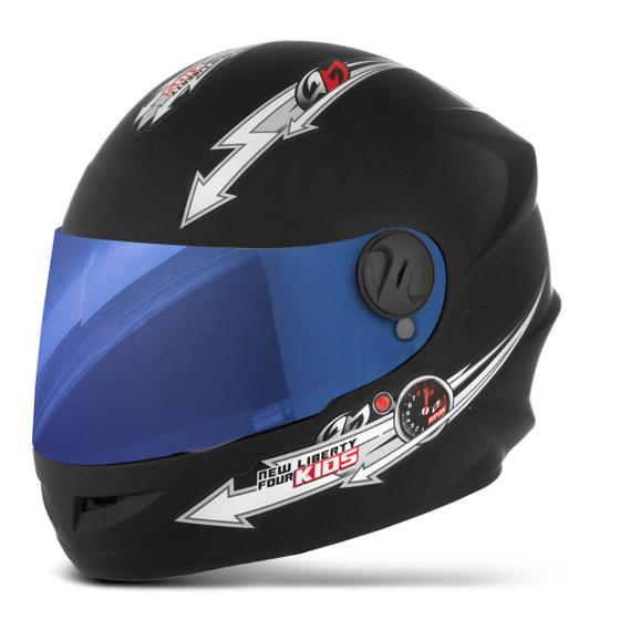 Imagem de Capacete Infantil Integral Fechado Pro Tork Liberty Four Kids Infantil Viseira Iridium Confortavel