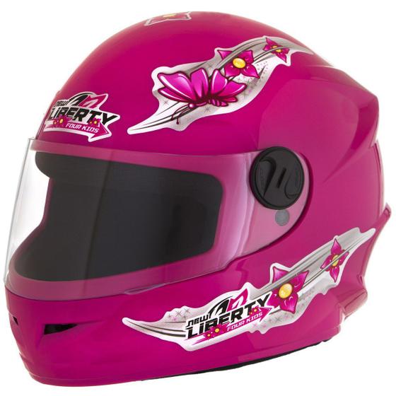 Capacete Infantil Moto Liberty Four Girls tam 54 Menina Menor preço em Capacete Infantil Moto Liberty Four Girls tam 54 Menina
