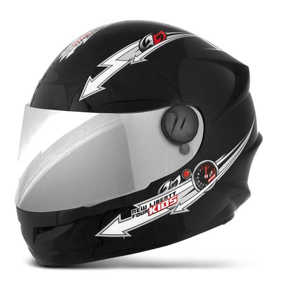 Imagem de Capacete Infantil Pro Tork Liberty Four Kids Viseira Cromada