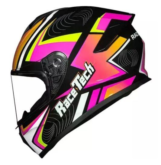 Imagem de Capacete Integral Fechado Esportivo Moto Motoqueiro Motoboy Masculino Moto Spoiler Integrado Race Hit Urbano