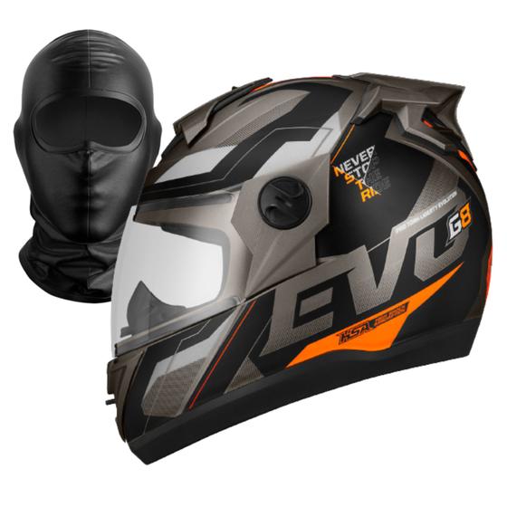 Capacete Integral Feminino Masculino Piloto Moto ProTork Fechado Evolution G8 Narigueira Balaclava Menor preço em Capacete Integral Feminino Masculino Piloto Moto ProTork Fechado Evolution G8 Narigueira Balaclava
