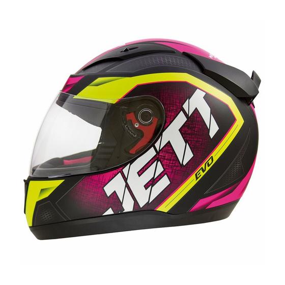 Imagem de Capacete Jett Evo Line Rosa/Amarelo Fosco Tamanho 58 Pro Tork - CAP-693RSAM