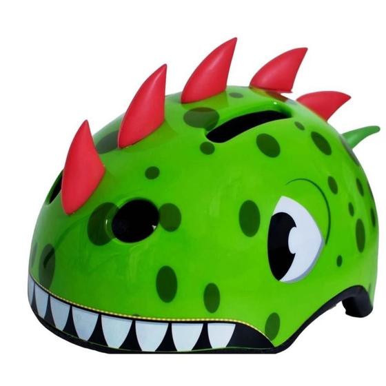 Imagem de Capacete Kid Dinno Baby Tamanho P (49-55cm) Infantil Dinossauro Verde