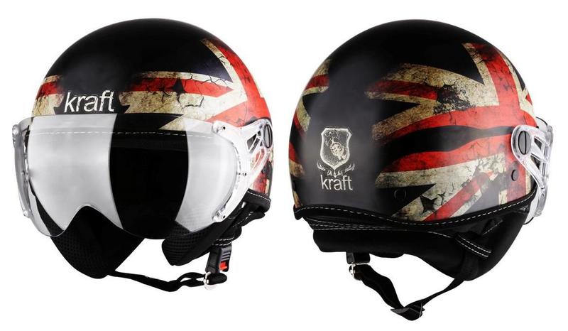 Imagem de Capacete Kraft Plus Inglaterra Preto P 56 - Custom Harley