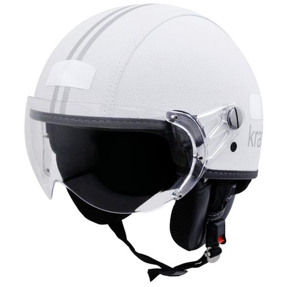 Imagem de Capacete Kraft Plus Revestidp Branco P 56 - Custom Harley