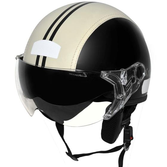 Imagem de Capacete Kraft Plus Semi  Revestido Bege G 58 -Harley Custom