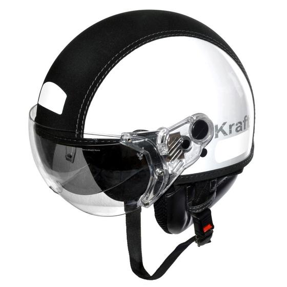 Imagem de Capacete Kraft Plus Semi  Revestido Branco M 57  Custom