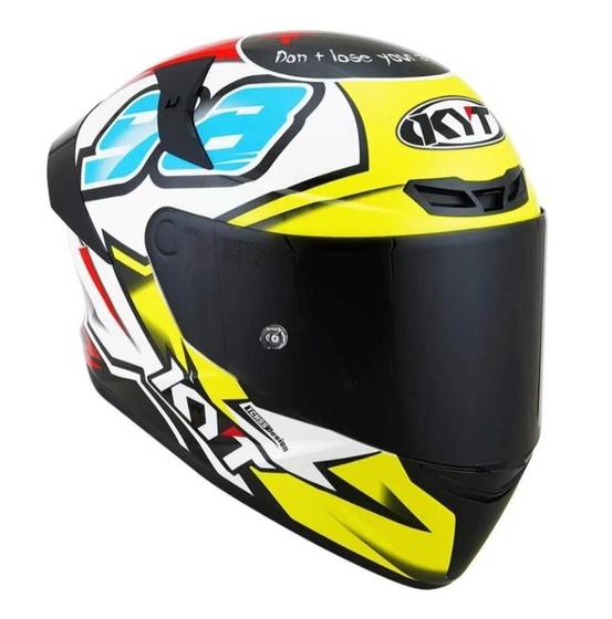 Imagem de Capacete Kyt Tt Course 98 Bomb Branco/Amarelo 58 M