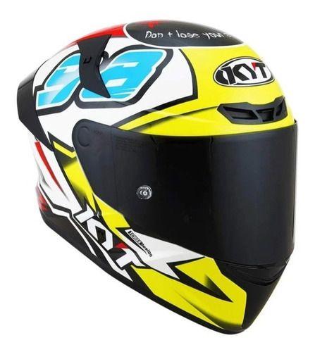 Imagem de CAPACETE KYT TT COURSE 98 BOMB -branco/amarelo - 60 (G)