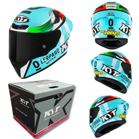 Imagem de Capacete Kyt Tt Course Dennis Foggia Leopard Dalla Porta italia