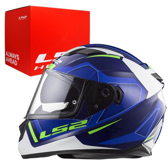 Capacete Ls2 FF320 Stream Edge Azul/ Branco - Capacetes de Moto ...