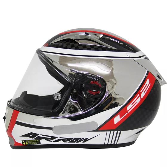 Imagem de Capacete Ls2 Ff323 Indy Carbon Cromado Tamanho:62