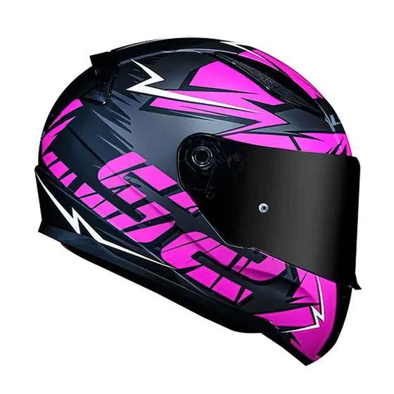 Imagem de Capacete Ls2 FF353 Rapid Cromo Preto Rosa Fosco