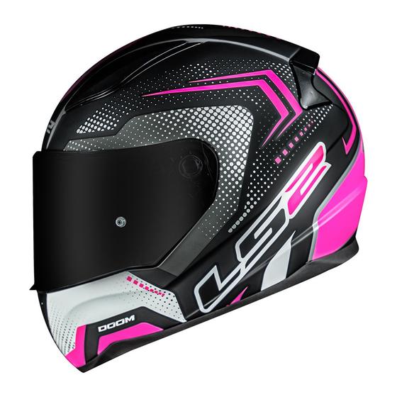 Imagem de Capacete LS2 FF353 Rapid Doom Preto e Rosa Fosco