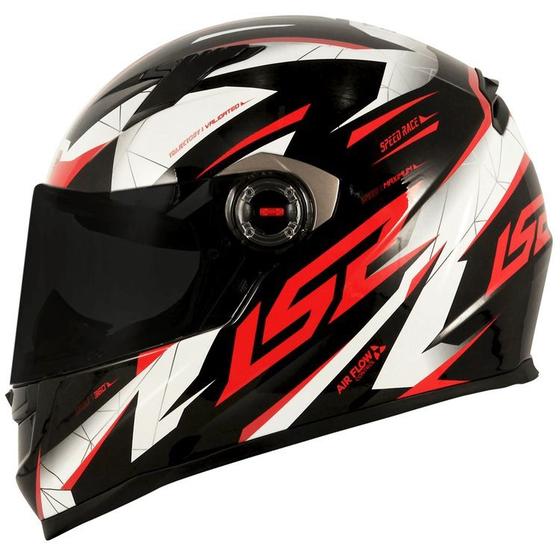 Imagem de Capacete Ls2 Ff358 Draze Moto Fechado Branco/Verm/Pto Tam 60