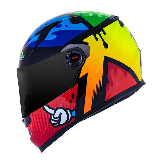 Imagem de Capacete LS2 FF358 Masterpiece Amarelo Fluorescente Brilhante Masculino e Feminino Fechado