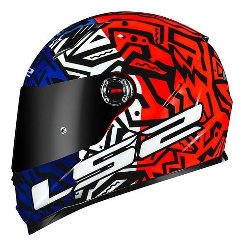 Imagem de Capacete Ls2 Ff358 Memphis Laranja Azul