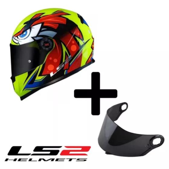 Imagem de Capacete Ls2 Ff358 Original Amarelo Tribal Yellow + Viseira Fume